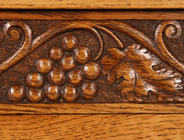 Hand carved cupboard detail