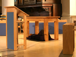 Church lecturn and seating