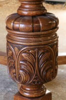Carved Refectory Table detail