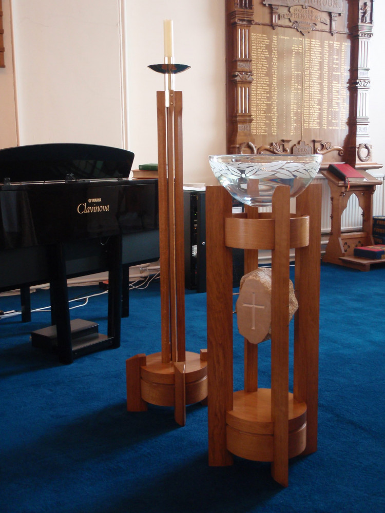 Lectern and candle holder