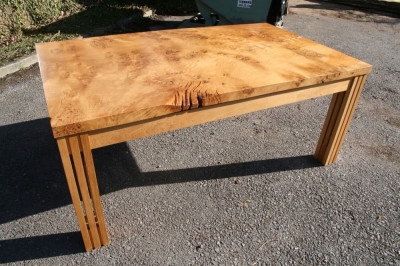 Preserved and enhanced natural grain on this table