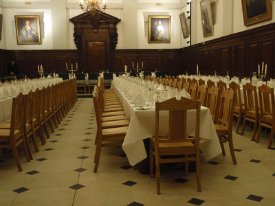 Banqueting hall dining tables and chairs